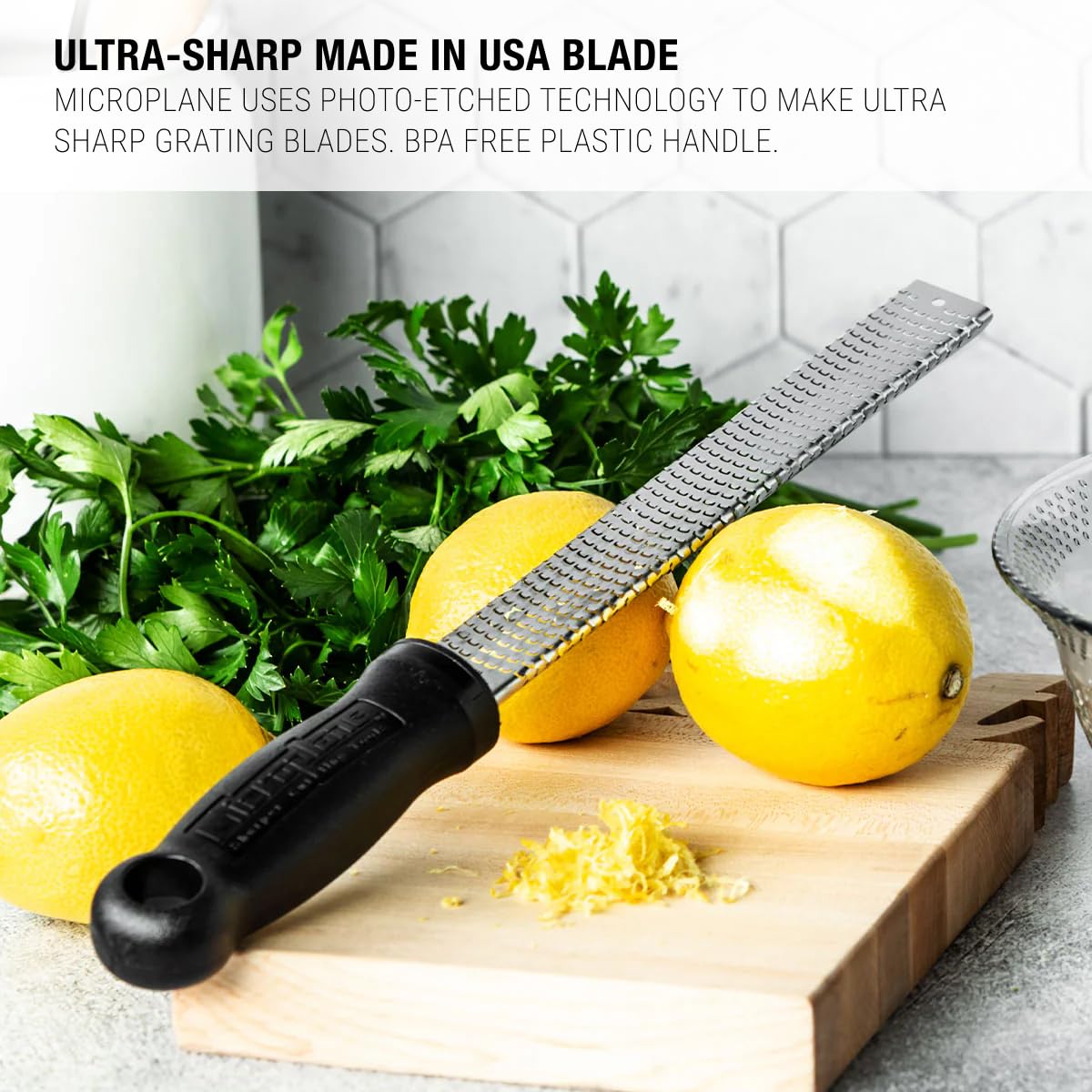 Classic Zester Grater by Microplane – Microplane 40020 Classic Zester/Grater, Stainless Steel, Black, Model 40020