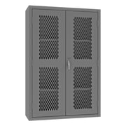 Heavy Duty Welded 14 Gauge Steel Ventilated Cabinet by Durham – One Size, Alloy Steel, Grey, Model EMDC-481872-95
