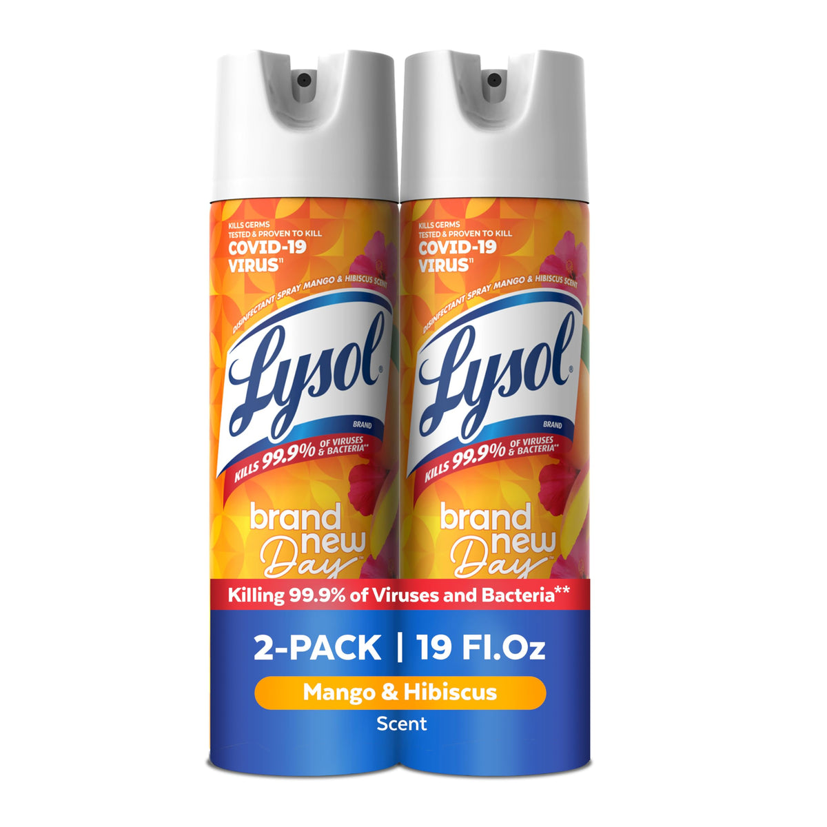 Disinfectant Spray by Lysol – 19 Fl Oz (Pack of 2), Orange, Pack of 2, Model 3283406