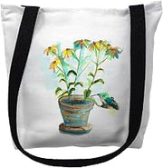 Betsy Drake TY193S 13 x 13 in. Pot to Daisies Small Tote Bag