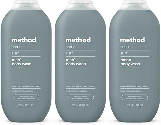 Method Men’s Body Wash, Sea + Surf, 18 fl oz, 3 Pack