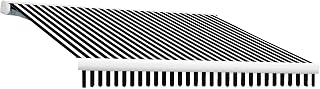 Awntech Retractable Awning Right Motor 20'W x 10'D x 10" H Black/White