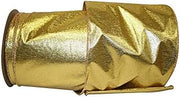 Reliant Ribbon Shimmer Commercial Heavy Wired Edge Ribbon, 6 Inch X 25 Yards, Gold