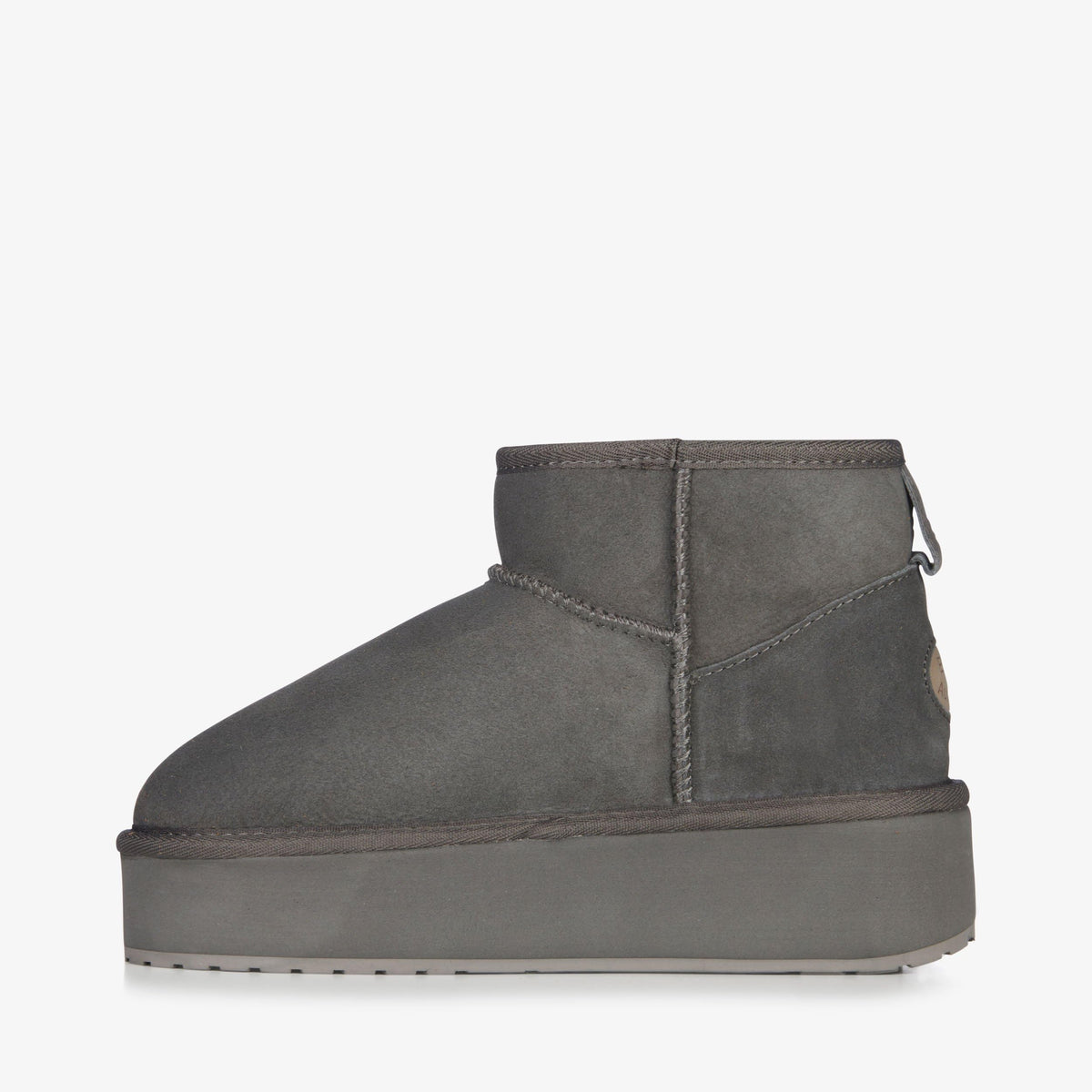 Australia - Stinger Micro Flatform Womens Boot by EMU – 6, Sheepskin, Charcoal, Model 195283082864