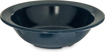 Carlisle FoodService Products Dallas Ware Reusable Plastic Bowl Fruit Bowl for Buffets, Home, and Restaurants, Melamine, 4.75 Ounces, Café Blue, (Pack of 48)