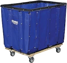 GLOBAL INDUSTRIAL Vinyl Basket Bulk Truck, 20 Bushel, Blue