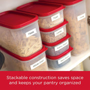 Premium Modular Food Storage Lids by Rubbermaid – 18-Cup, 2 Pack, 18.0 cups, Plastic, Clear, Model 2108400