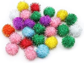 Creativity Street Glitter Poms 33Mm X 40-Piece Assorted