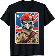Emu War Hero Design - Emu in Military Uniform T-Shirt