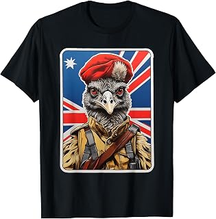 Emu War Hero Design - Emu in Military Uniform T-Shirt