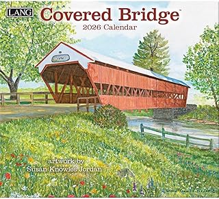 Lang, Covered Bridge 2026 Wall Calendar by Susan Knowles Jordan, 13.4'' X 12'', 12-Month Calendar with Stapled Binding