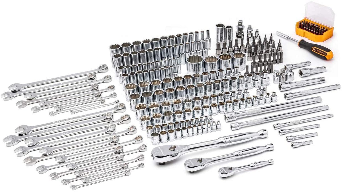 243 Pc 12Pt Mechanics Tool Set in 3 Drawer Storage Box by GEARWRENCH – 12 point, Blend, Multi, Model 80972