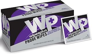 WIPESPLUS Thermometer Probe Wipes – 70% Isopropyl Alcohol Wipes Individually Wrapped for Home Kitchen and Restaurants – 100 Count Box (10 Packs)