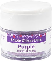 DecoPac Edible Glitter Dust | Purple | Edible Sparkle Powder For Cake Decorating, Cakes, Cupcakes, Cookies, and Donuts - 4g