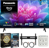 Panasonic 40" S65C Full HD 1080p QLED Fire TV (2026) TV-40S65CPS Bundle | Deco Essentials CPS 26 Month Protection + 2x HDMI Cable + 37"-70" Wall Mount + 6-Outlet Surge Adapter + Deco Gear TV Guide