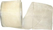 Reliant Ribbon 25733W-810-40J Elegant Woven Sheer Wired Edge Ribbon, 2-1/2 Inch X 25 Yards, Ivory