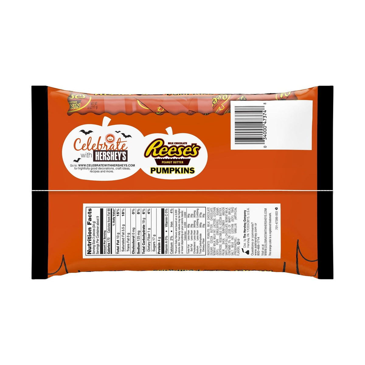 Snack Size Peanut Butter Pumpkins by Reese's – 10.2 Ounce (Pack of 1), Model 47386L