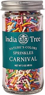 India Tree Nature’s Colors Carnival Sprinkles, 3 oz Glass Jar