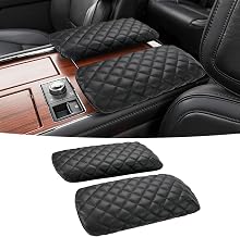 Center Console Armrest Cover for Lincoln Navigator 2018-2026, Front & Back Seat Armrest Protector, PU Leather, Pack of 2