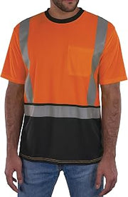 Ergodyne Unisex Adult Glowear 8286bk Essential Hi-vis T-Shirt - Type R, Class 2, Black Bottom