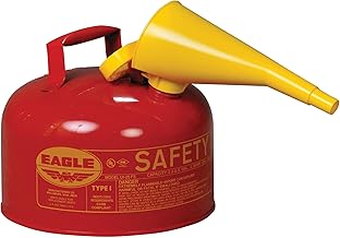 2.5 Gallon Type I Red Safety Gas Can for Gasoline by Eagle – 2.5 Gallon, 2.5 gallons, Metal, Red, Model UI25FS