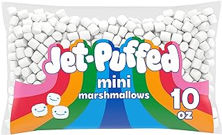 Jet-Puffed Mini Marshmallows, 10 oz Bag | Bite-Sized, Sweet & Fluffy, a Fat-Free Treat, Great for Hot Chocolate & Rice Cereal Treats