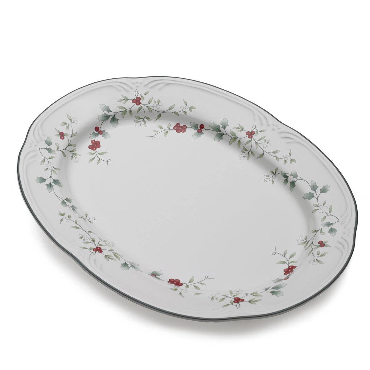 Pfaltzgraff Winterberry Stoneware Platter, 14 Inch, Multicolor