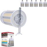 Satco Part S23135 200W/150W/100W LED Corncob Bulb, EX39 Base, 120-277V, 3000K/4000K/5000K CCT Selectable, 500W HID Replacement, Ballast Bypass, Damp Rated, 50,000 Hr, DLC Listed (6 Pack)