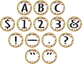 Teacher Created Resources Confetti Circle Letters, 216 Characters Per Pack, 3 Packs