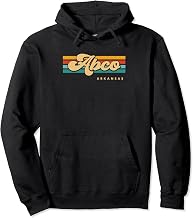 Vintage Sunset Stripes Abco, Arkansas Pullover Hoodie