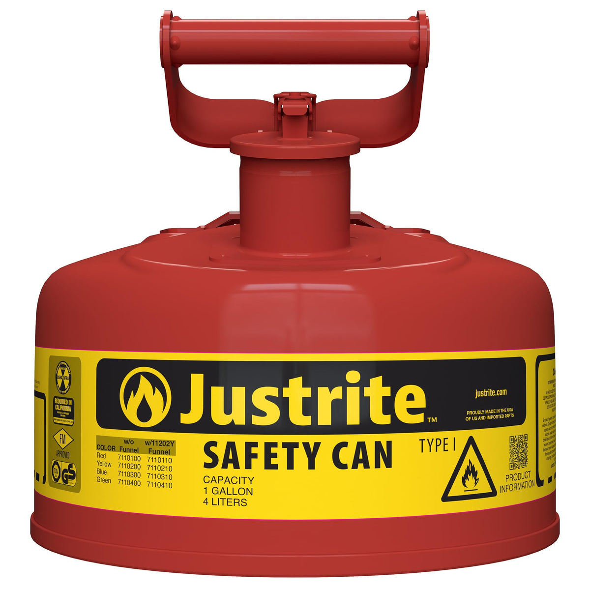 Justrite Blue / 1 Gallon / Type I Cans