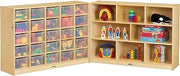 Jonti-Craft 0427JC 25 Cubbie-Tray Mobile Fold-n-Lock Storage Without Bins