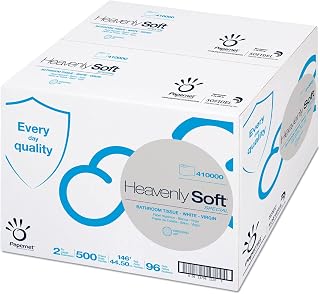 Papernet 410000 Heavenly Soft Toilet Tissue, 2-Ply, 3.5-Inch x 146 ft, 500 Sheets/Roll, 96 RL/Carton (SOD410000)