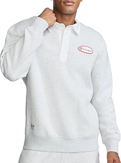 Champion Men's Fleece Rugby Shirt, Standard Fit, Midweight Fleece