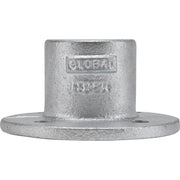 1-1/4" Size Medium Flange Pipe Fitting (1.72" Fitting I.D.) by Global Industrial – 4"L x 4"W x 2.5"H, Galvanized Iron, Gray, Model 798738
