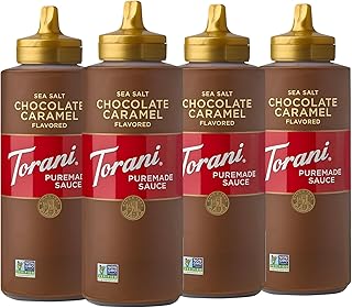 Torani Puremade Chocolate Caramel Dessert & Drink Sauce, 16.5 fl oz, 4 Pack