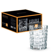 Dancing Stars Bossa Nova Collection Whiskey Tumblers | Set of 4 Clear Crystal Glass for Scotch by Nachtmann – Set of 4, 330 milliliters, Crystal Glass, Clear, Pack of 4