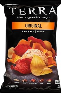 Terra Original Exotic Sea Salt Real Vegetable Chips, 5 oz (Pack of 12)