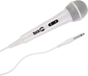 RockJam Karaoke Microphone Wired Unidirectional Dynamic Microphone with Three Metre Cord - White
