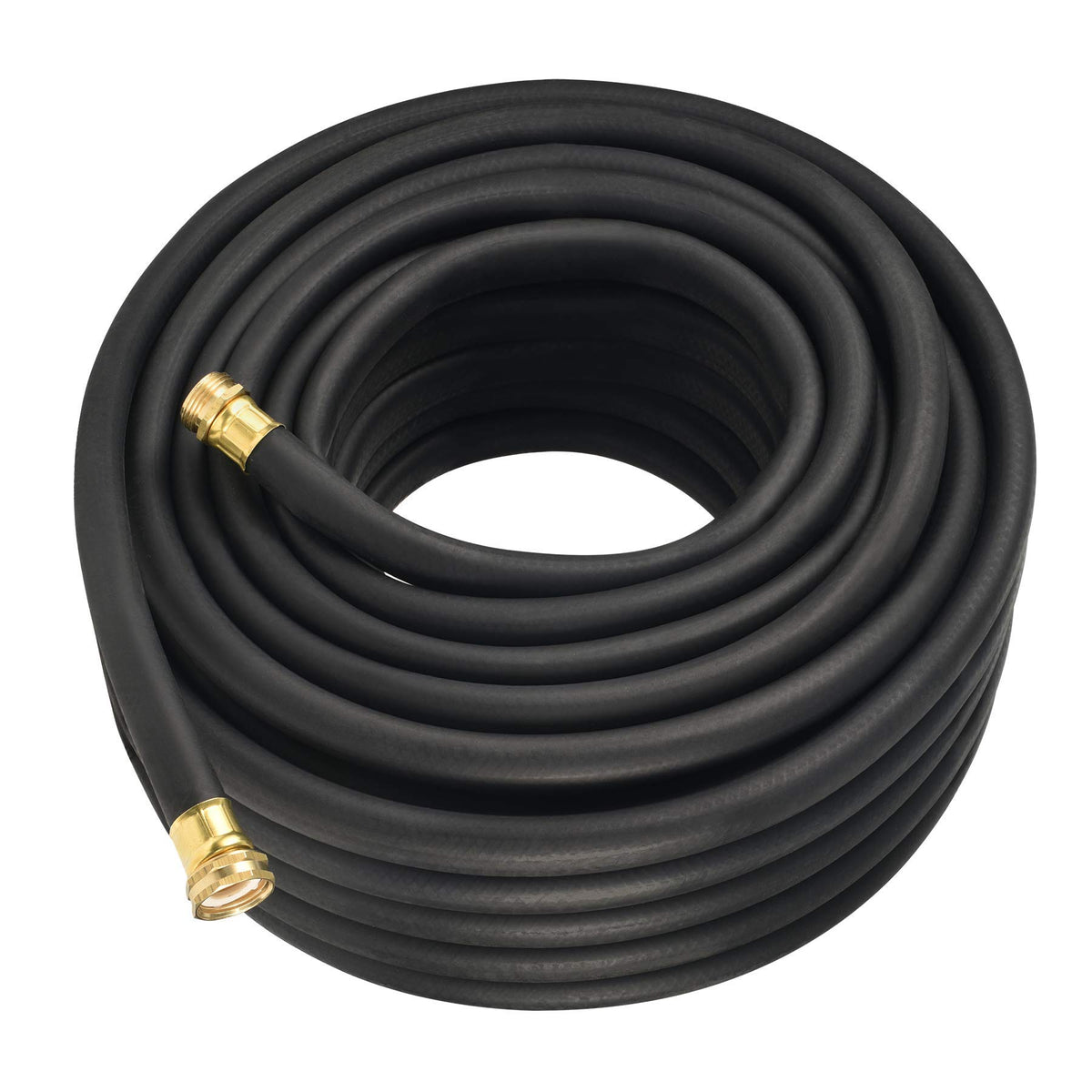Premium Rubber Garden Hose by Flexon – 25ft, Rubber, Black, Model PH5825CN