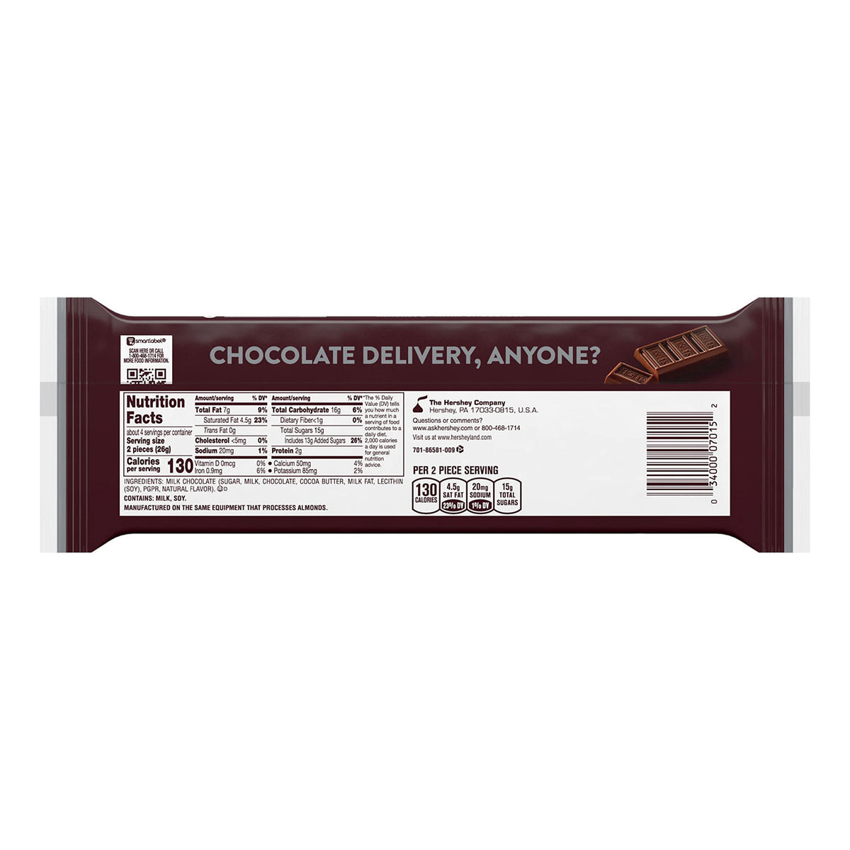 HERSHEY'S Chocolate / 3.6 Ounce (Pack of 1) / brown