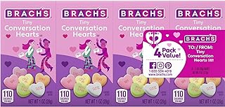 Brach's Tiny Conversation Hearts "To/From" Boxes, 1.0oz, Valentine's Candy, 4 individually wrapped packs