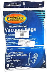 Riccar 2000, 4000 Simplicity 5000, 6000 Type A Vacuum Bags