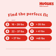 Little Movers Diapers Size by HUGGIES – Size 4, Pulp, White, Model 10036000496793