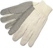 MCR Safety 8808S Dotted Cotton Canvas Work Gloves, Natural, Large, 1-Pair