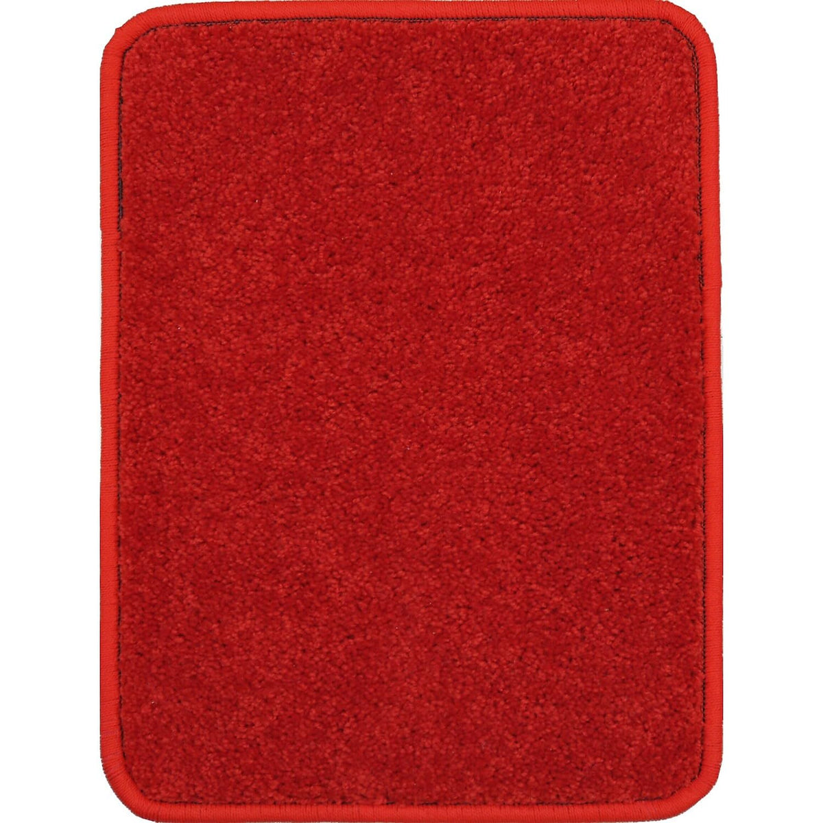 Endurance Solid Colored Area Rug in Color Red by Joy Carpets – 4' x 6' (Rectangular), Polyester, Red, Model 80N-07