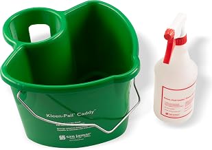 San Jamar KP500 Kleen-Pail Commercial Cleaning Caddy System, Green