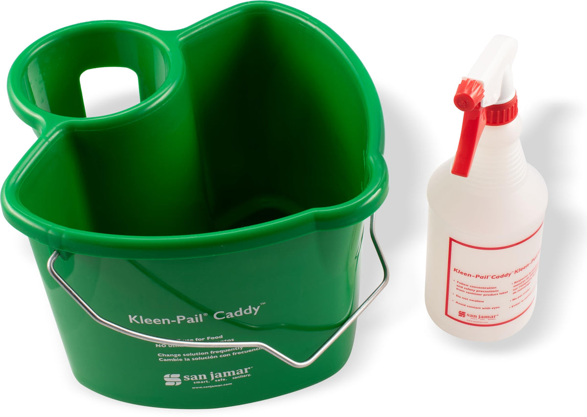Kleen-Pail Commercial Cleaning Caddy System by San Jamar – 0.0 ounces, Plastic, Green, Model KP500