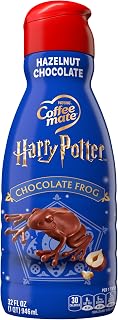 Coffee Mate Harry Potter Hazelnut Chocolate Frog Flavored Creamer, Non Dairy Liquid Coffee Creamer