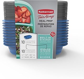 Rubbermaid TakeAlongs® Divided Base Container, set of 10